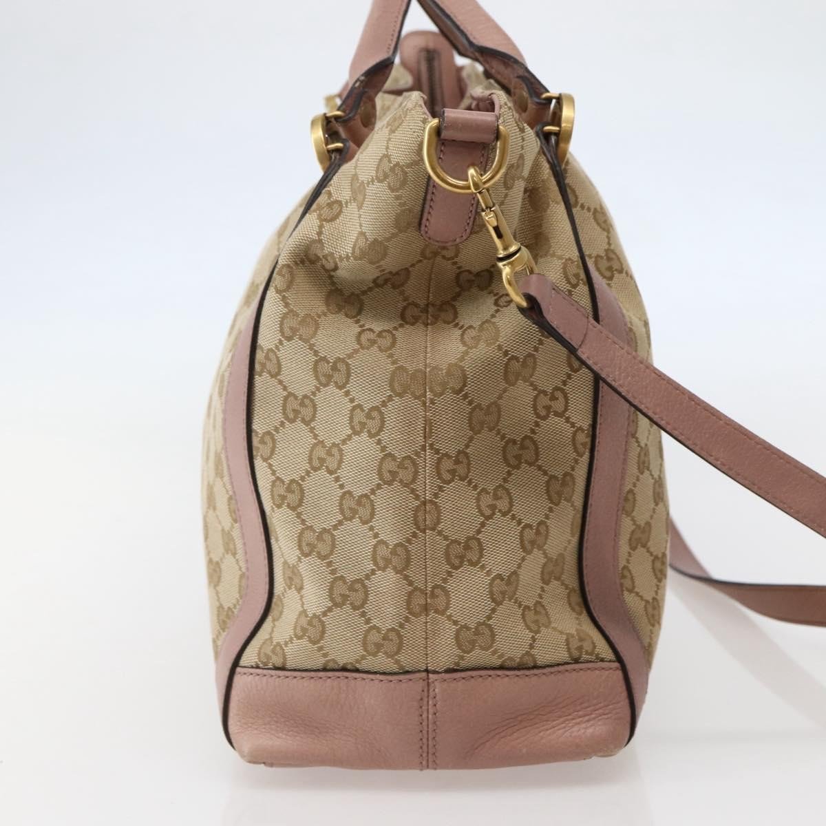 Gucci Vintage Interlocking G Canvas and Leather Beige