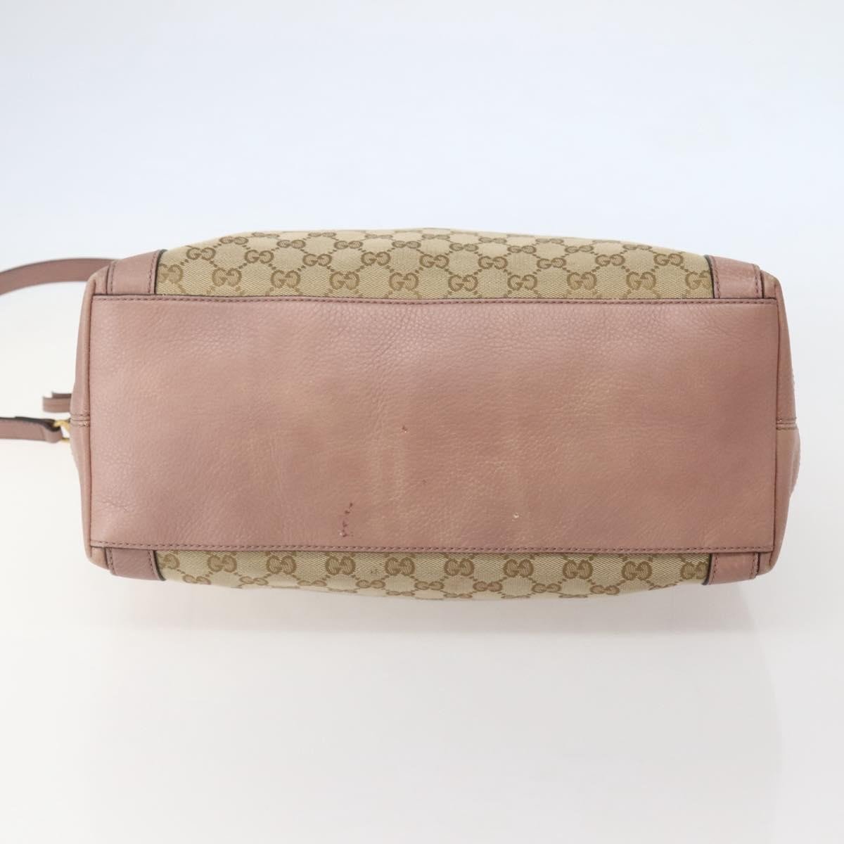 Gucci Vintage Interlocking G Canvas and Leather Beige