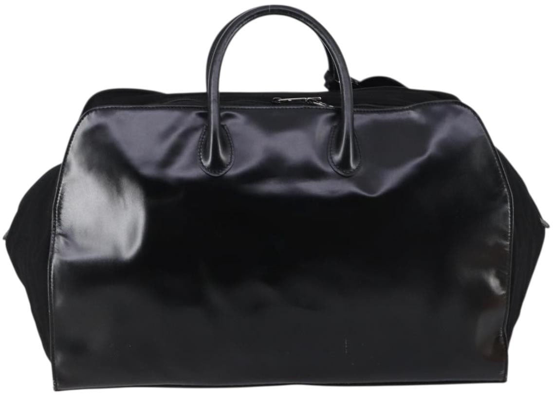 Gucci Gucci Travel Boston Bag Leather with Nylon Zwart