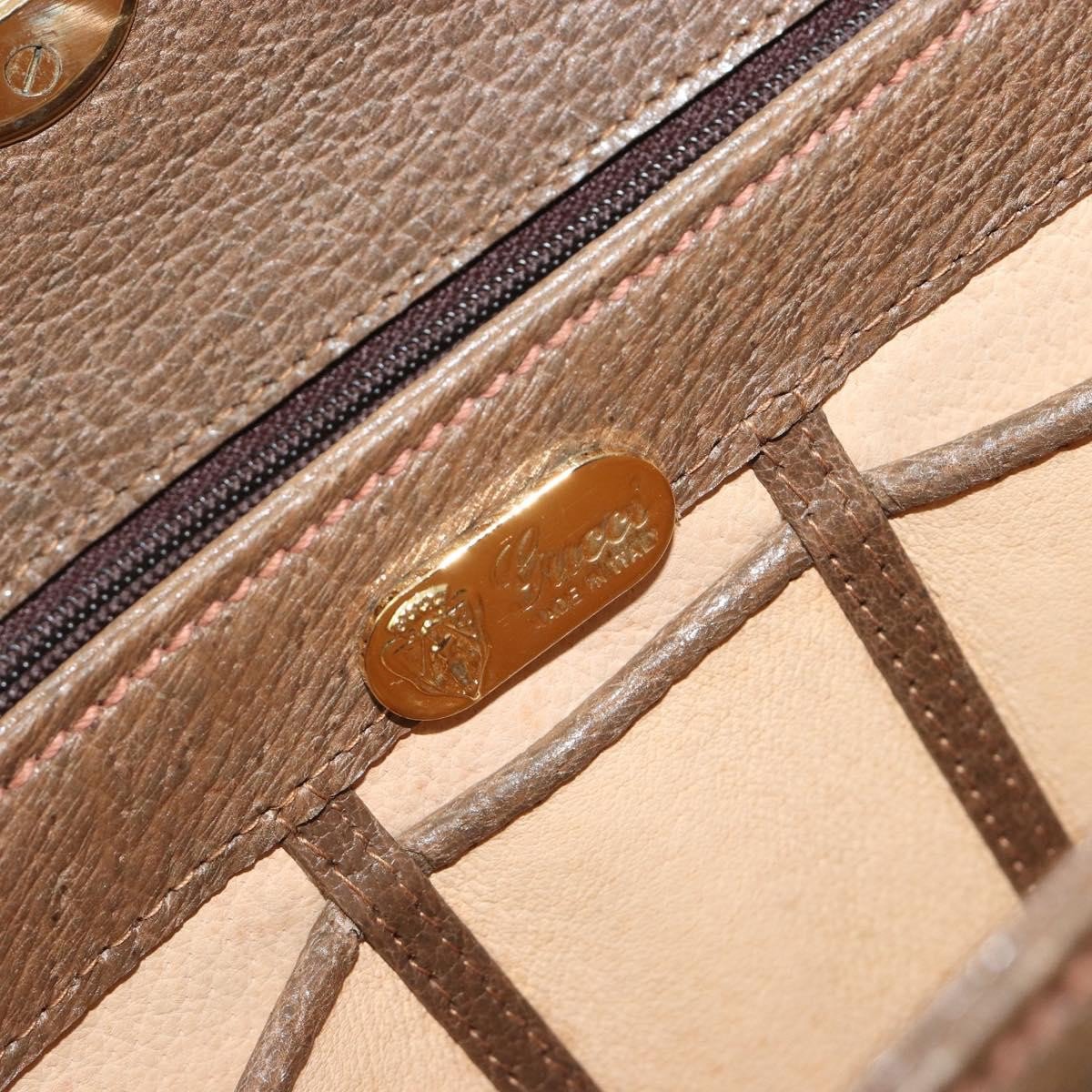 Gucci Vintage Convertible Box Leather Bruin