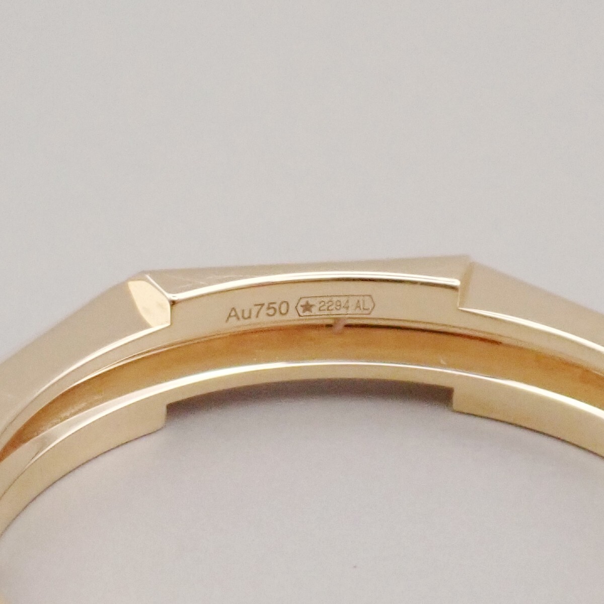 Gucci Gucci Link to Love Studded Ring 18K Yellow Gold 4mm Goud