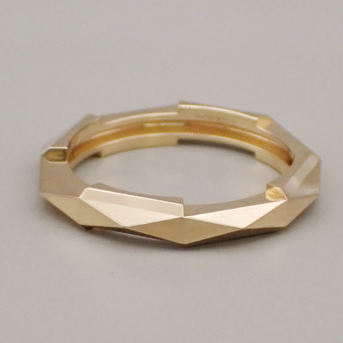Gucci Gucci Link to Love Studded Ring 18K Yellow Gold 4mm Goud