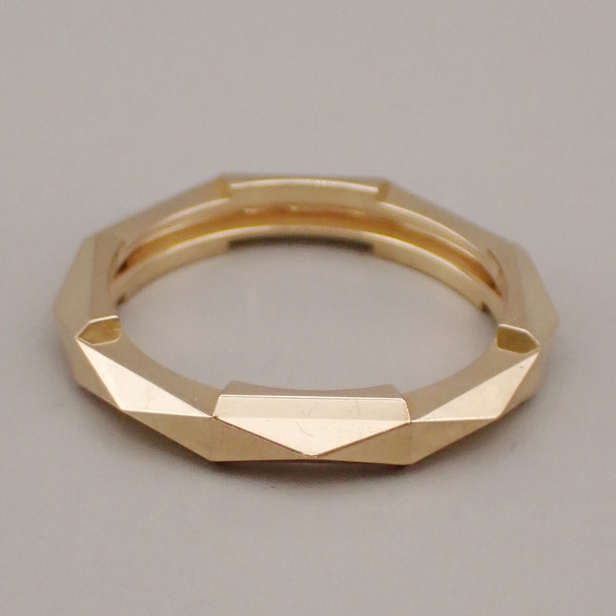 Gucci Gucci Link to Love Studded Ring 18K Yellow Gold 4mm Goud