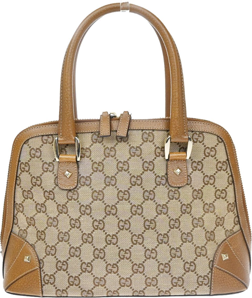 Gucci Vintage Boston Bag Monogram Canvas size no available Bruin