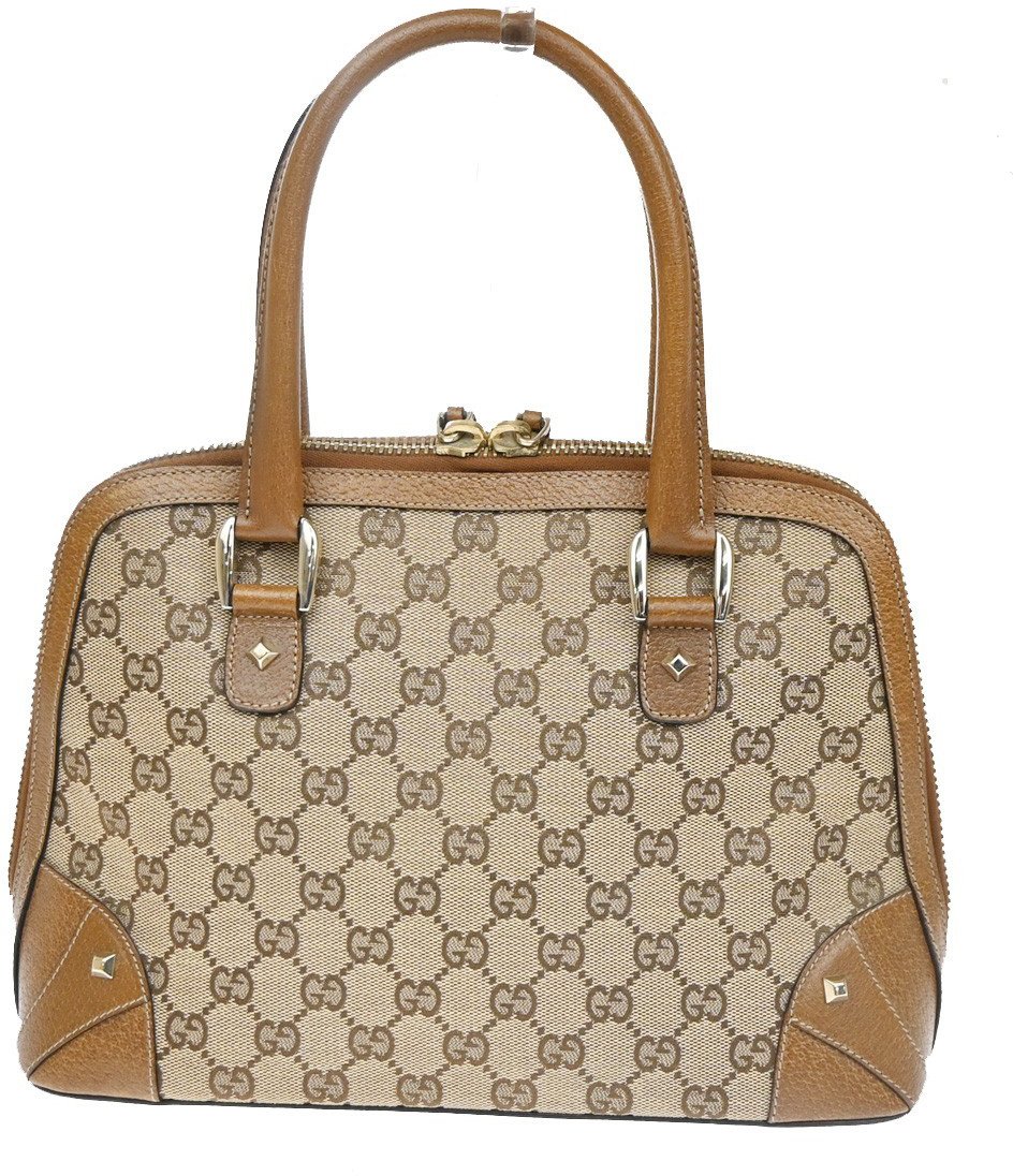 Gucci Vintage Boston Bag Monogram Canvas size no available Bruin