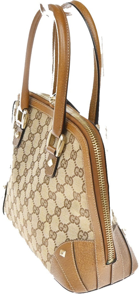 Gucci Vintage Boston Bag Monogram Canvas size no available Bruin
