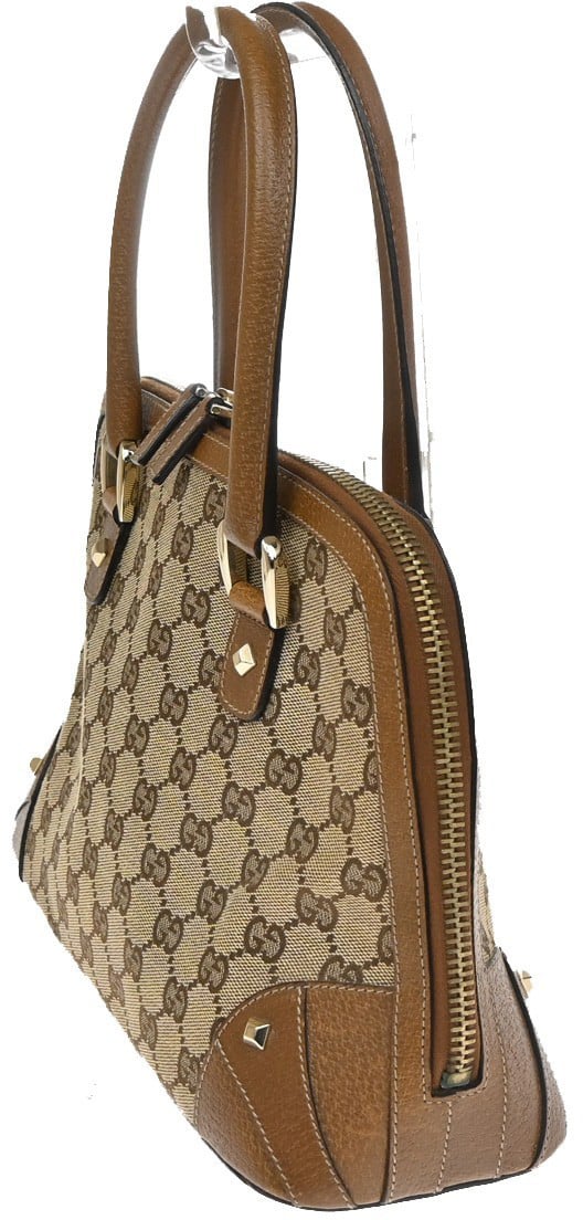 Gucci Vintage Boston Bag Monogram Canvas size no available Bruin