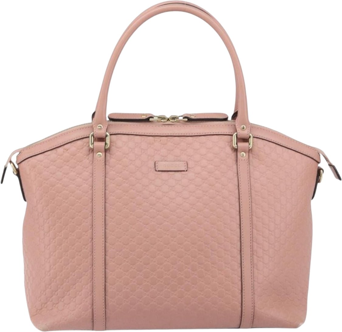 Gucci Britt Convertible Dome Satchel Microguccissima Leather Medium Roze