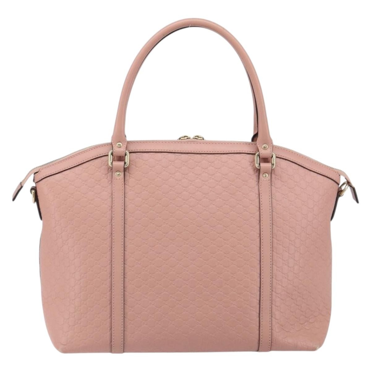 Gucci Gucci Britt Convertible Dome Satchel Microguccissima Leather Medium Roze