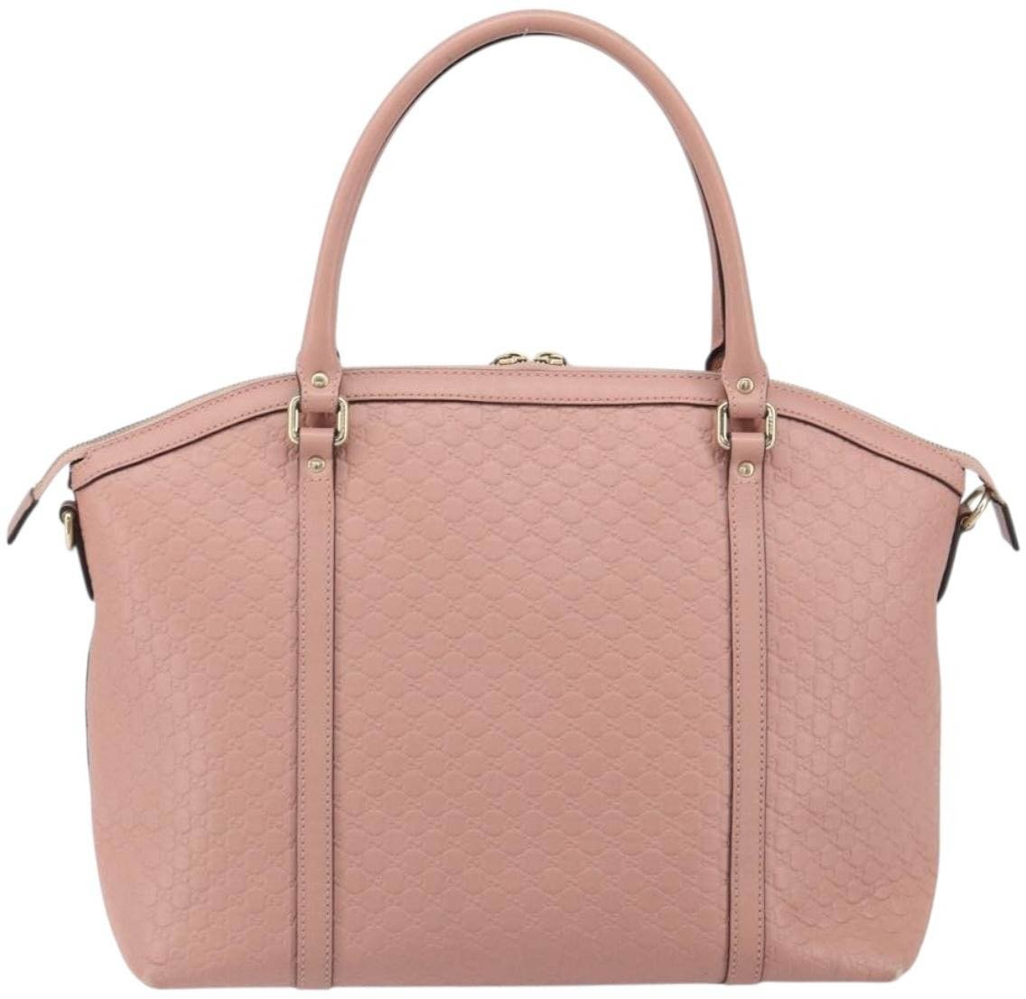 Gucci Britt Convertible Dome Satchel Microguccissima Leather Medium Roze
