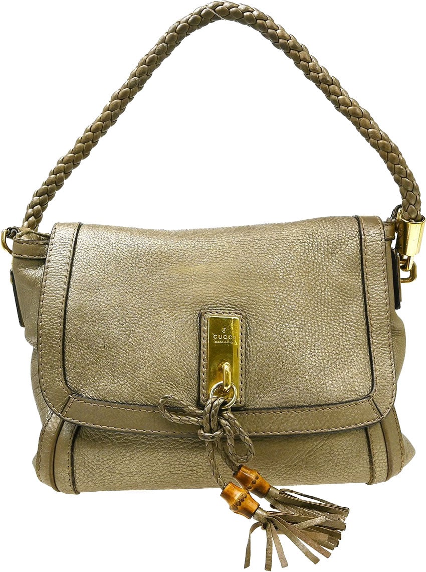 Gucci Bella Flap Leather Medium Goud