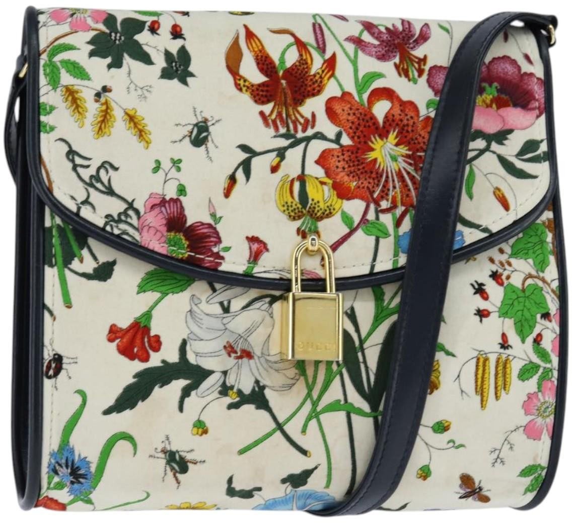 Gucci Gucci Vintage Flap Crossbody Bag GG Coated Canvas and Leather Divers