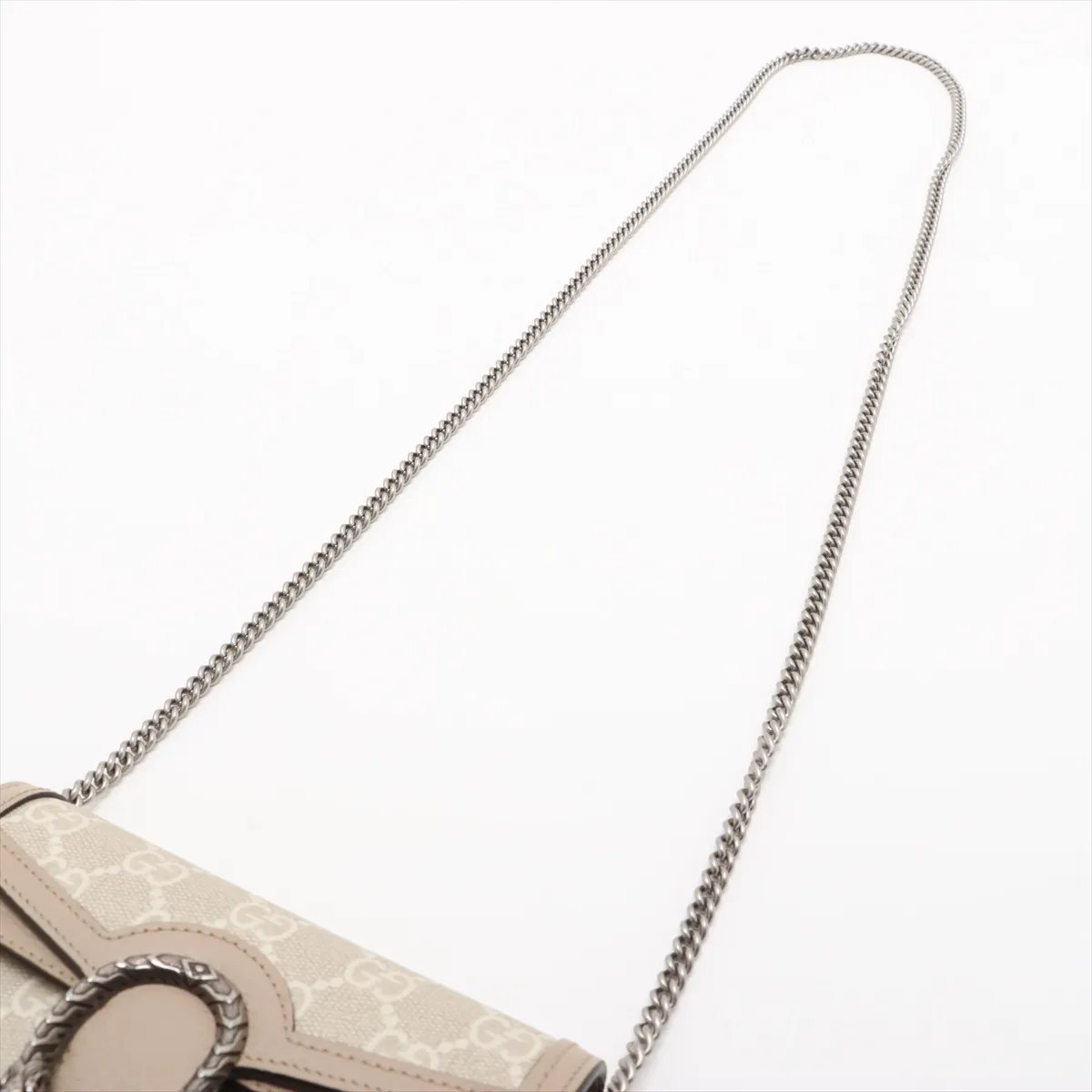 Gucci Pearly GG Marmont Matelasse Denim Mini Beige