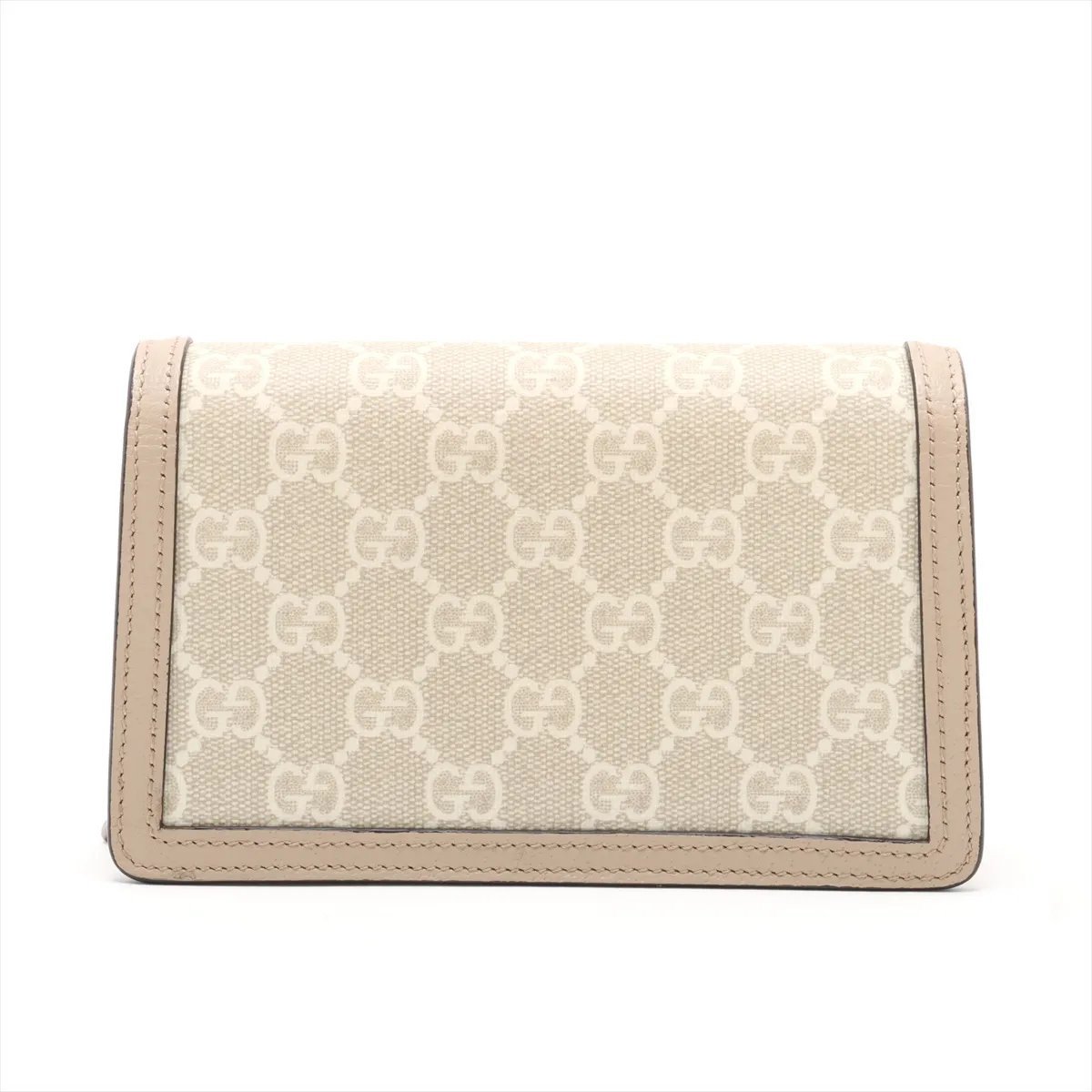 Gucci Pearly GG Marmont Matelasse Denim Mini Beige