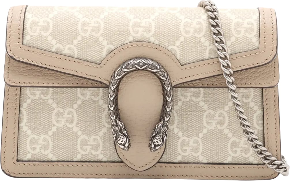 Gucci Pearly GG Marmont Matelasse Denim Mini Beige