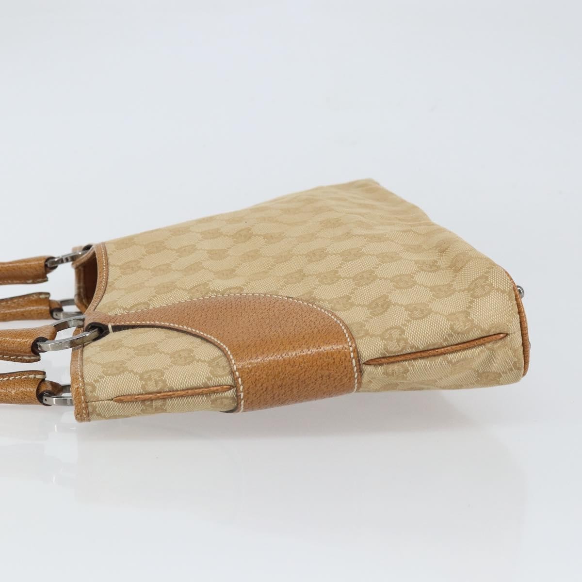 Gucci Gucci Vintage Ring Tote GG Canvas with Leather Medium Beige