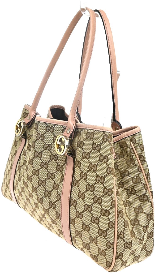 Gucci Gucci Twins Tote GG Canvas with Leather Large Bruin