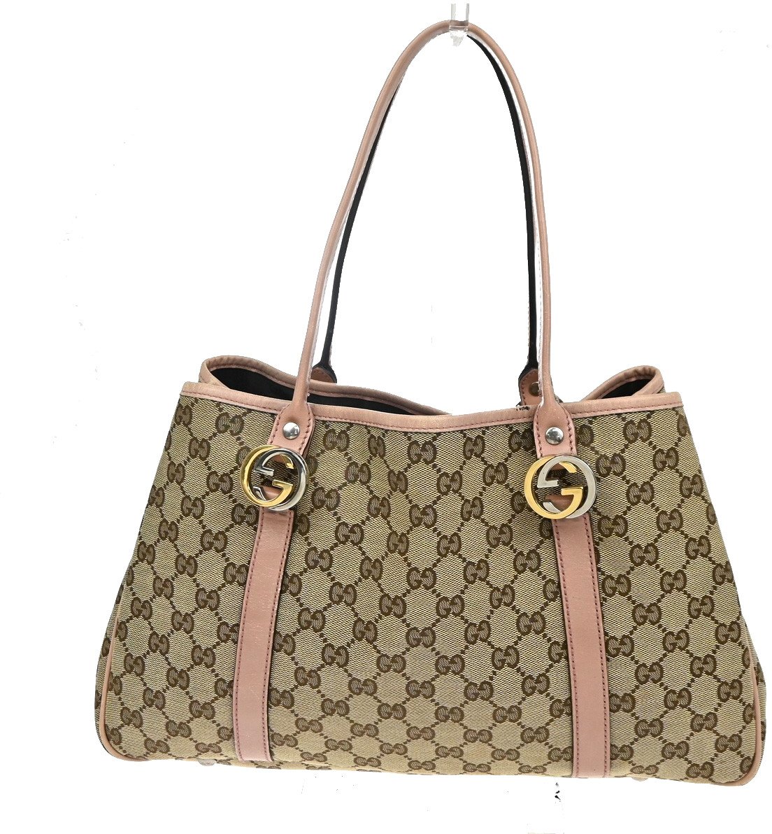 Gucci Gucci Twins Tote GG Canvas with Leather Large Bruin