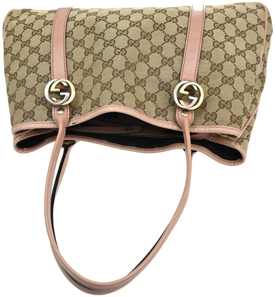 Gucci Gucci Twins Tote GG Canvas with Leather Large Bruin