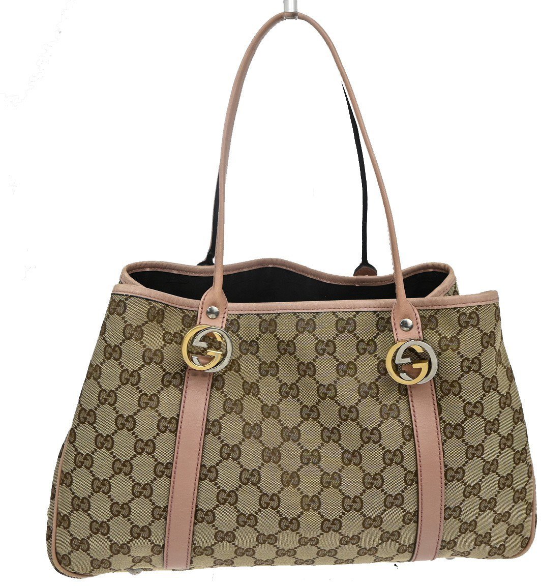 Gucci Gucci Twins Tote GG Canvas with Leather Large Bruin