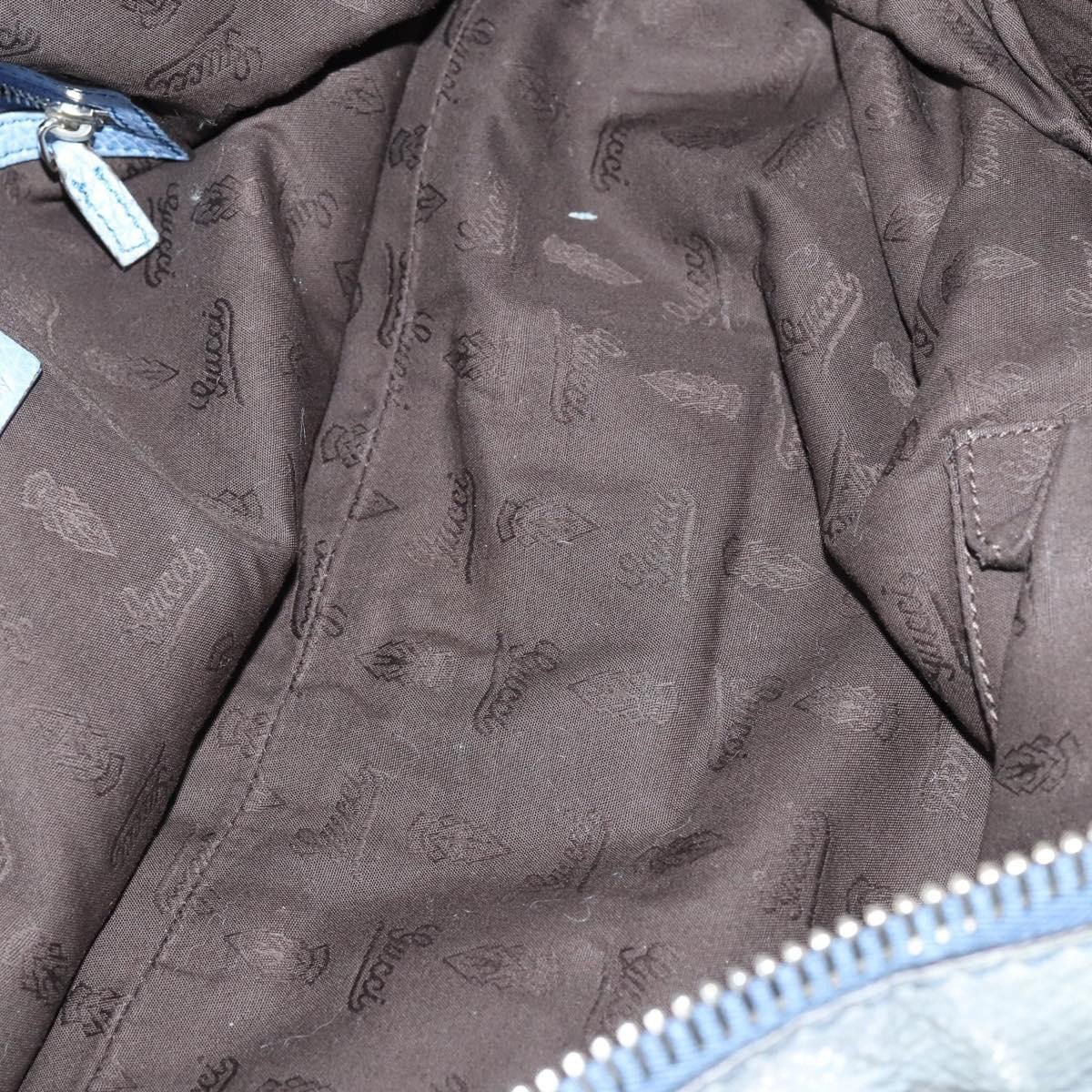 Gucci Gucci Bamboo Bar Shoulder Bag Leather Large Blauw