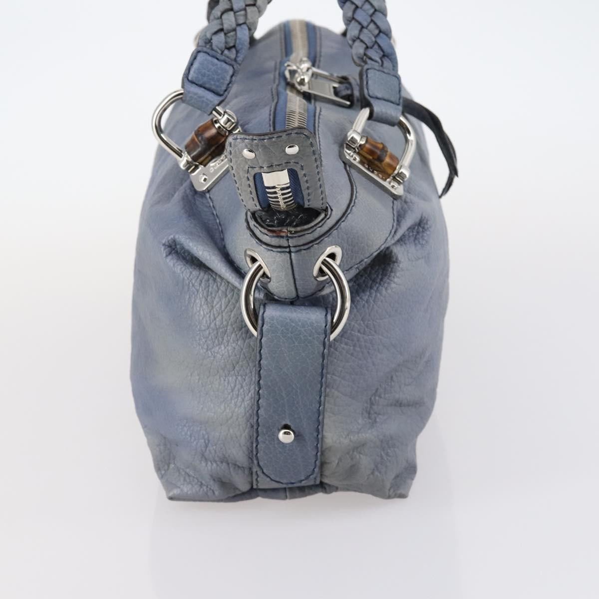 Gucci Gucci Bamboo Bar Shoulder Bag Leather Large Blauw