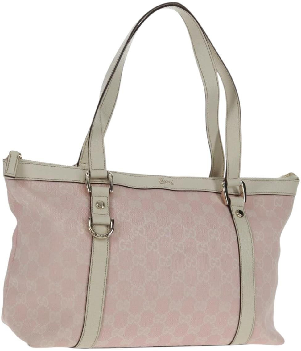 Gucci Gucci Abbey Zip Tote GG Canvas Medium Roze