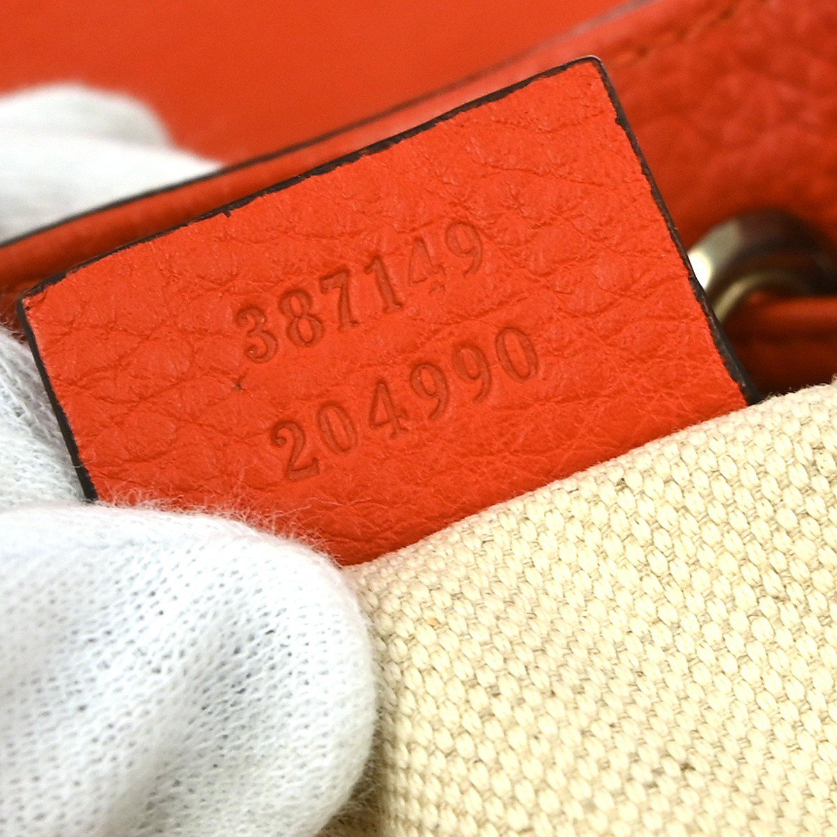 Gucci Gucci Bamboo Tassel Backpack Leather Mini Oranje