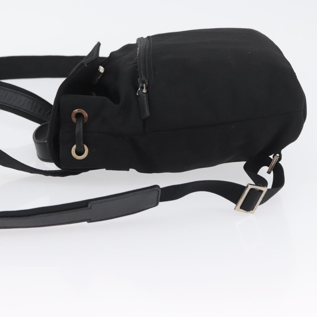 Gucci Vintage Flap Nylon Zwart