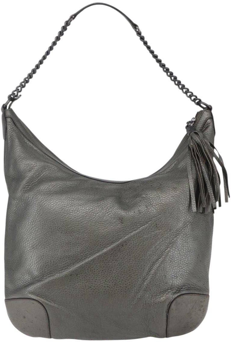 Gucci Gucci Soho Chain Hobo Leather Medium Zilver
