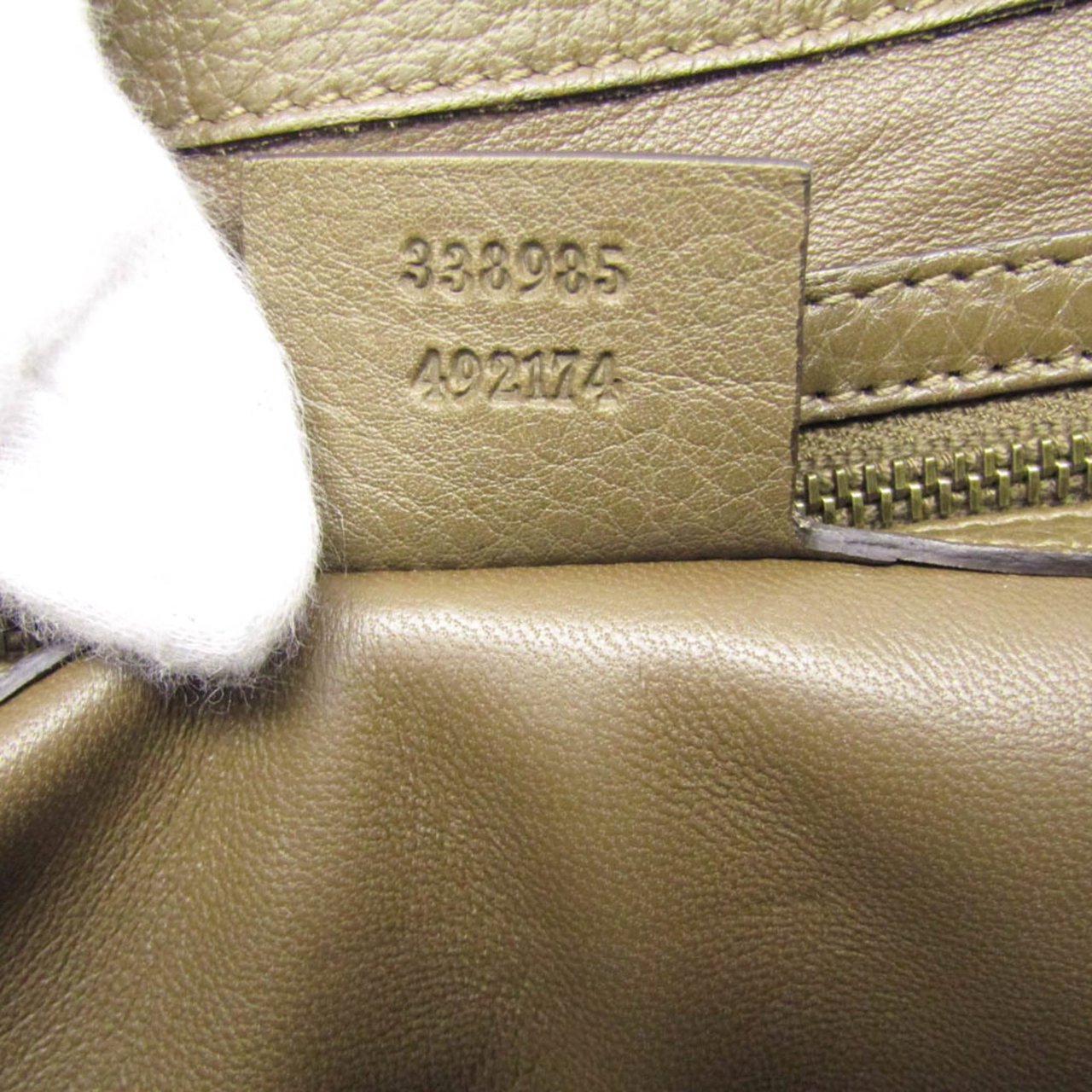 Gucci Gucci Bamboo Shoulder Bag Leather Bruin