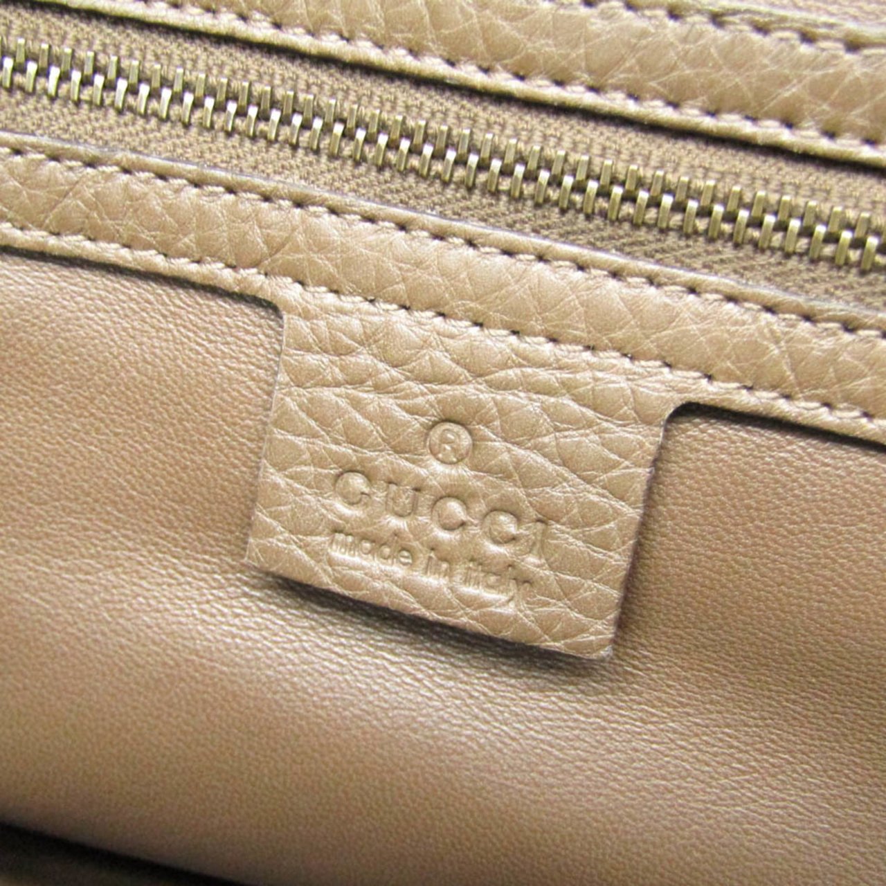 Gucci Gucci Bamboo Shoulder Bag Leather Bruin