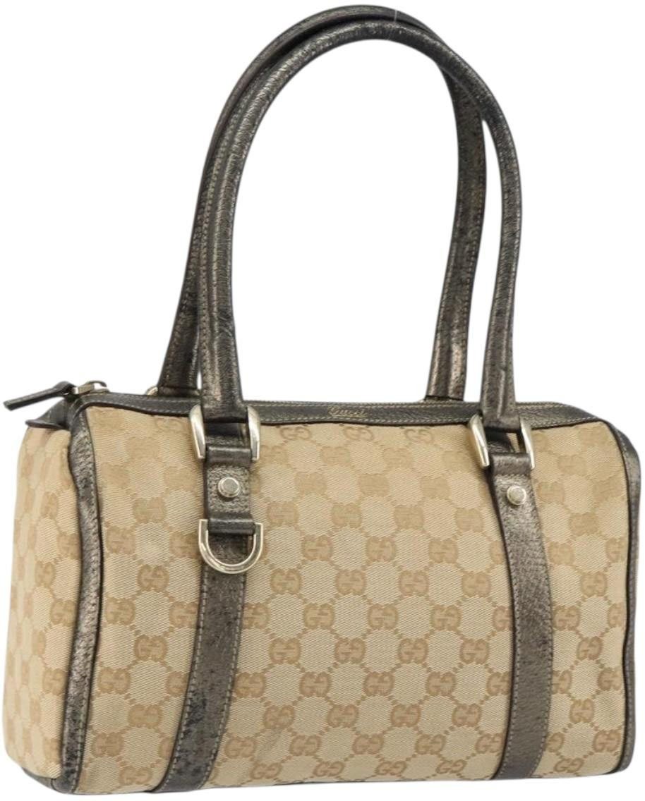 Gucci Gucci Abbey Boston Bag GG Canvas Small Beige