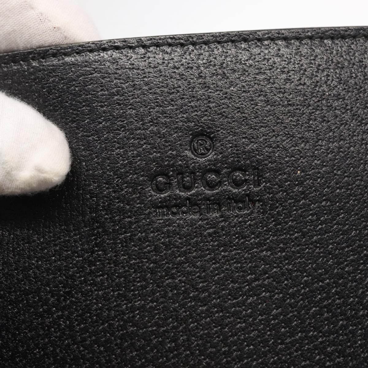 Gucci Vintage Bamboo Handle Tote Leather Zwart