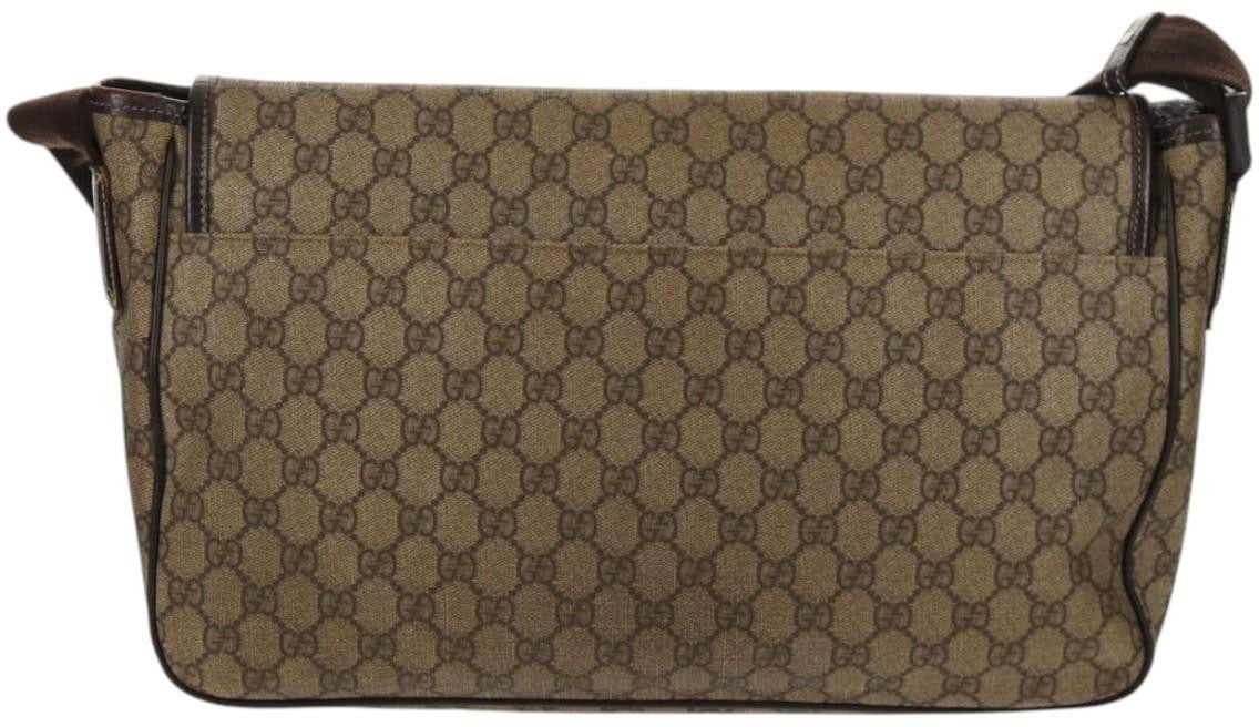 Gucci Gucci Interlocking G Messenger Bag GG Coated Canvas Large Bruin