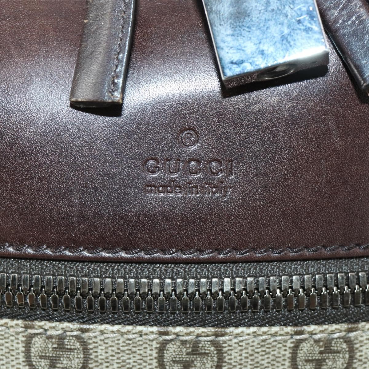 Gucci Gucci Web Trolley Rolling Luggage GG Coated Canvas Small Beige