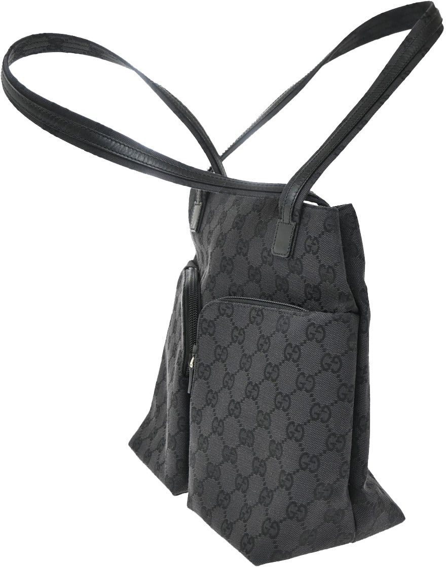 Gucci Gucci Double Pocket Tote GG Canvas Small Zwart