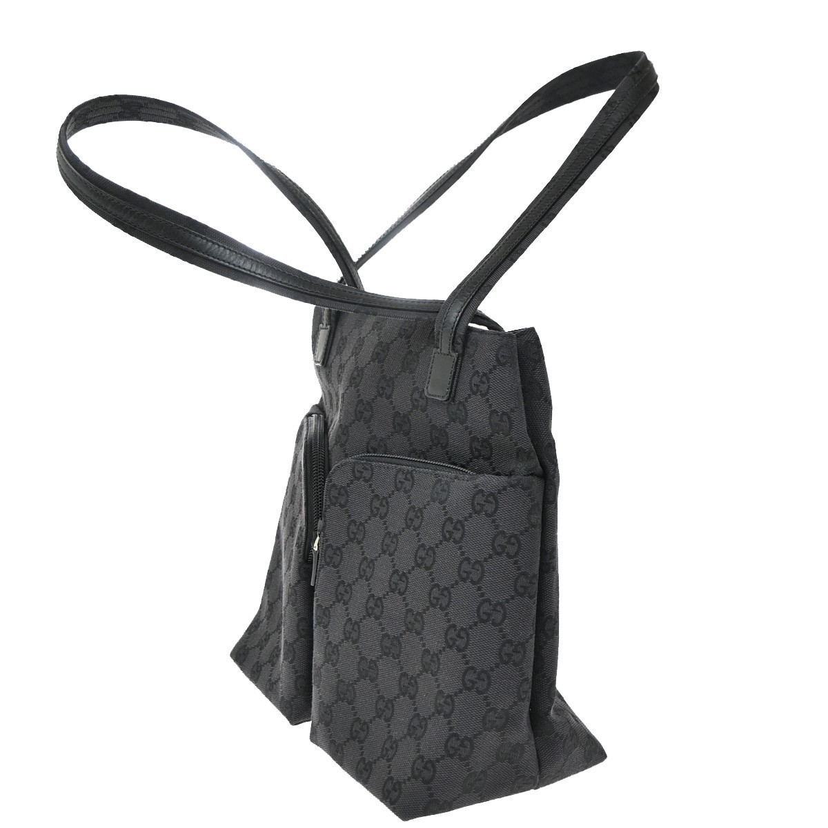 Gucci Gucci Double Pocket Tote GG Canvas Small Zwart