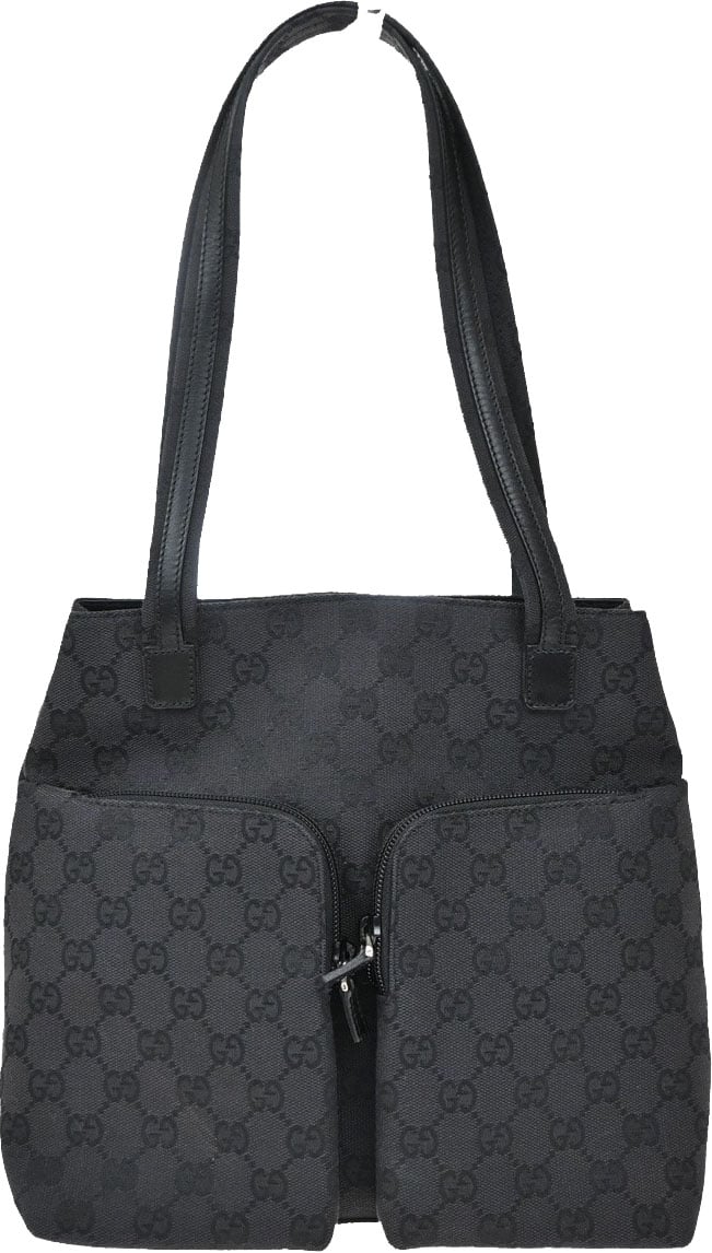 Gucci Gucci Double Pocket Tote GG Canvas Small Zwart