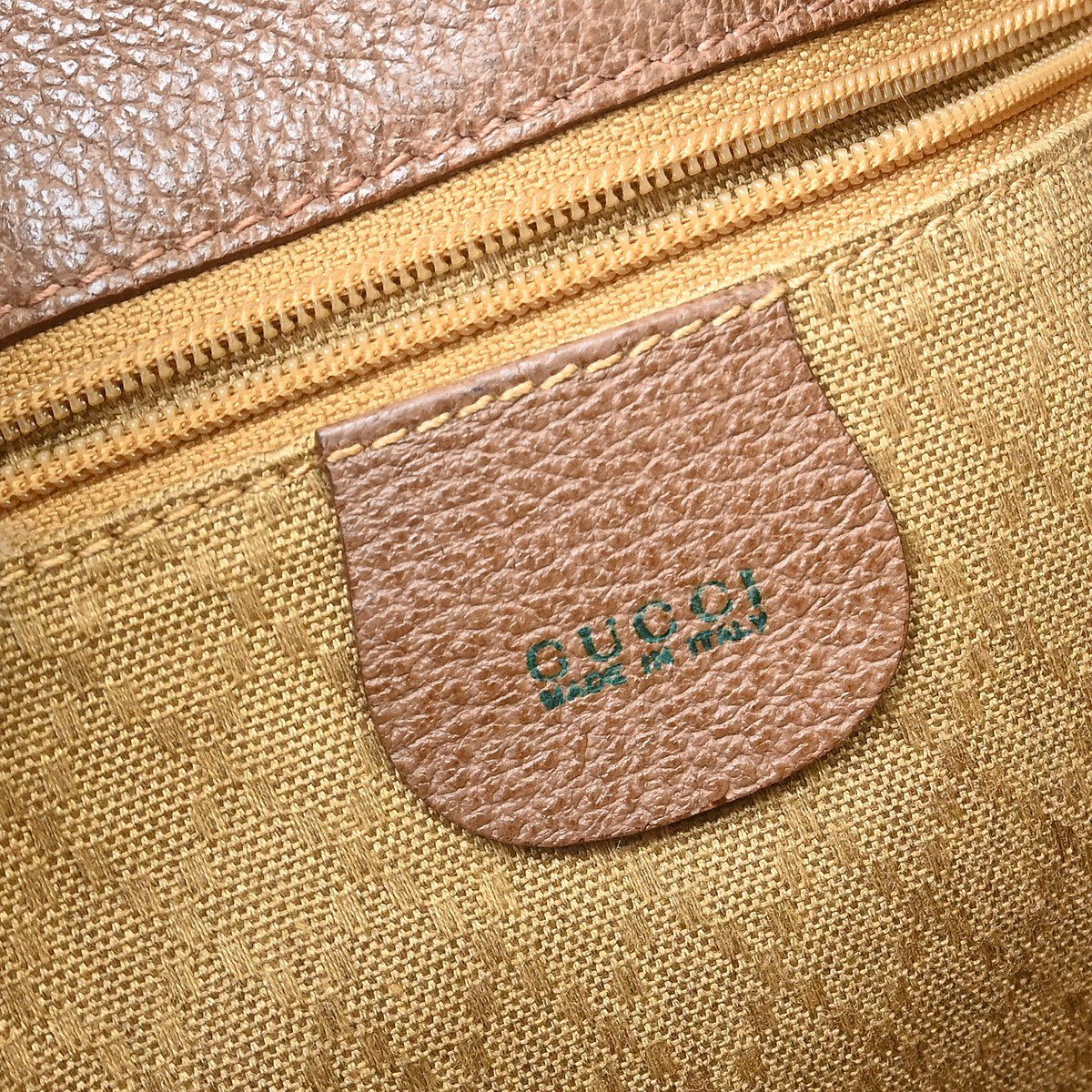 Gucci Vintage Bamboo Suede Small Bruin