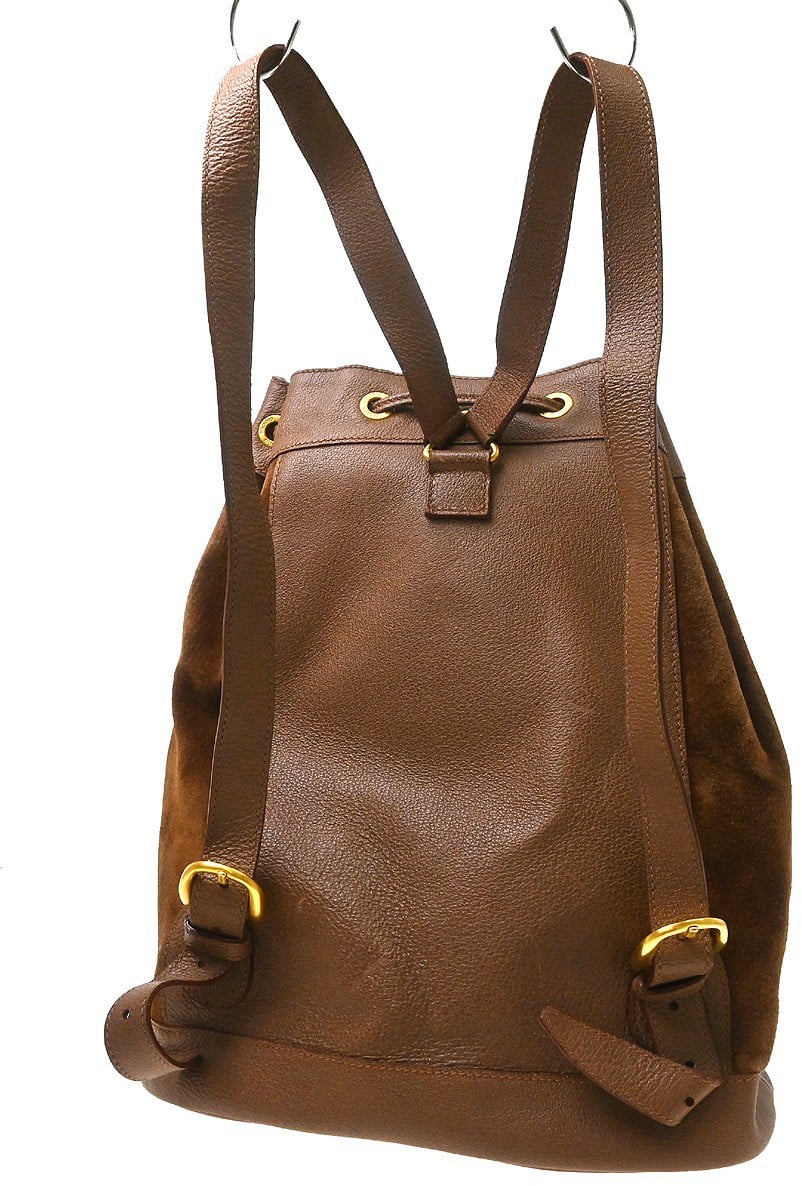 Gucci Vintage Bamboo Suede Small Bruin