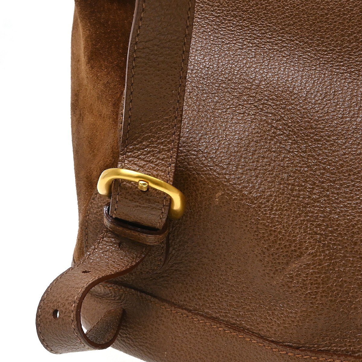 Gucci Vintage Bamboo Suede Small Bruin