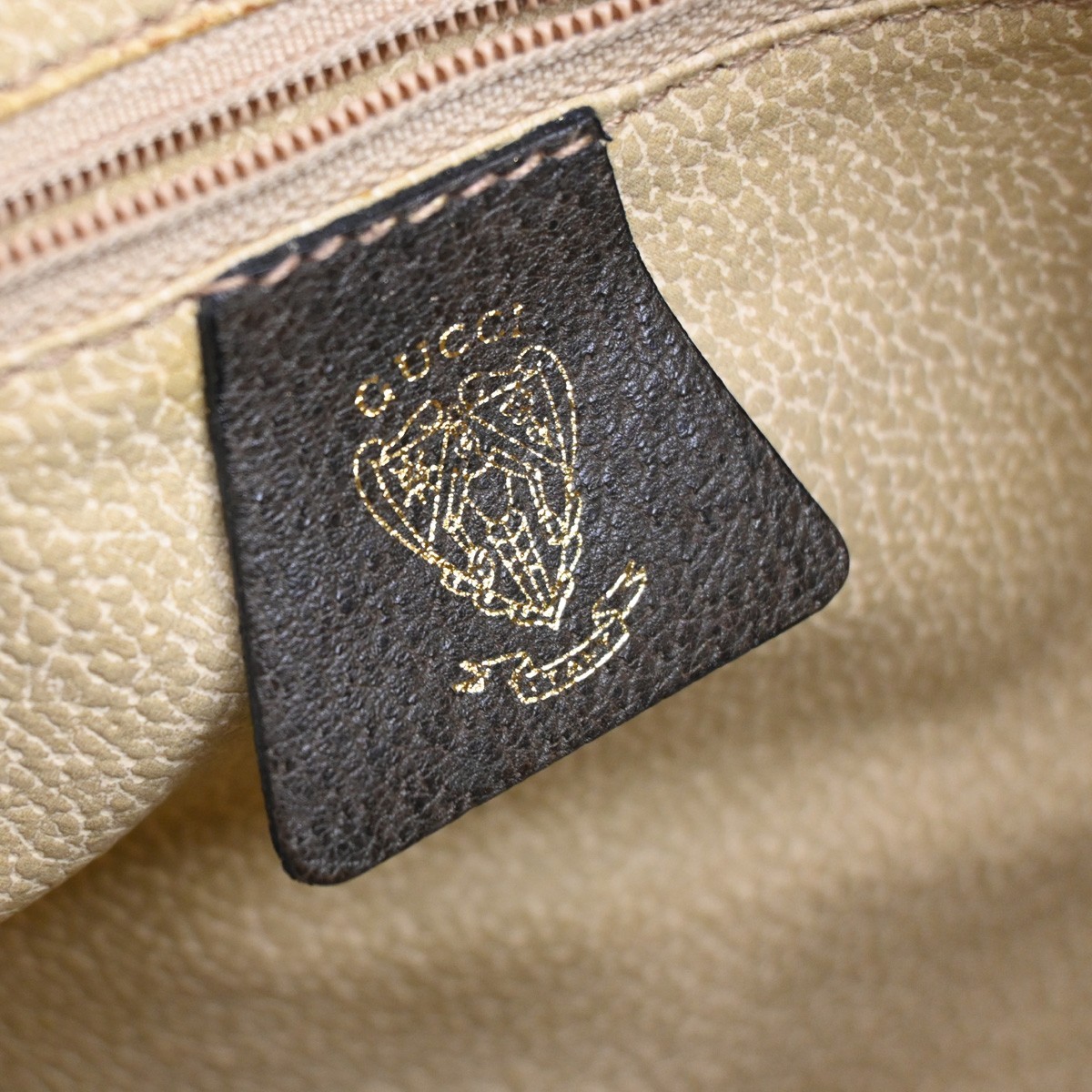 Gucci Gucci Vintage Web Boston Bag GG Coated Canvas Medium Bruin