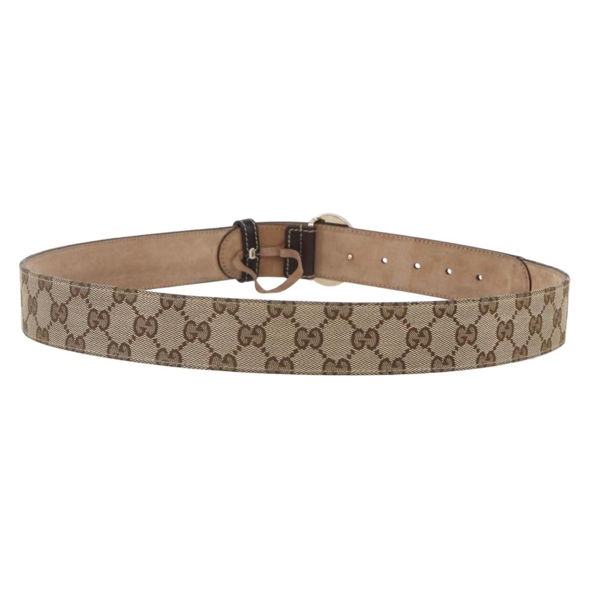 Gucci Gucci G Buckle Belt Leather Thin Beige