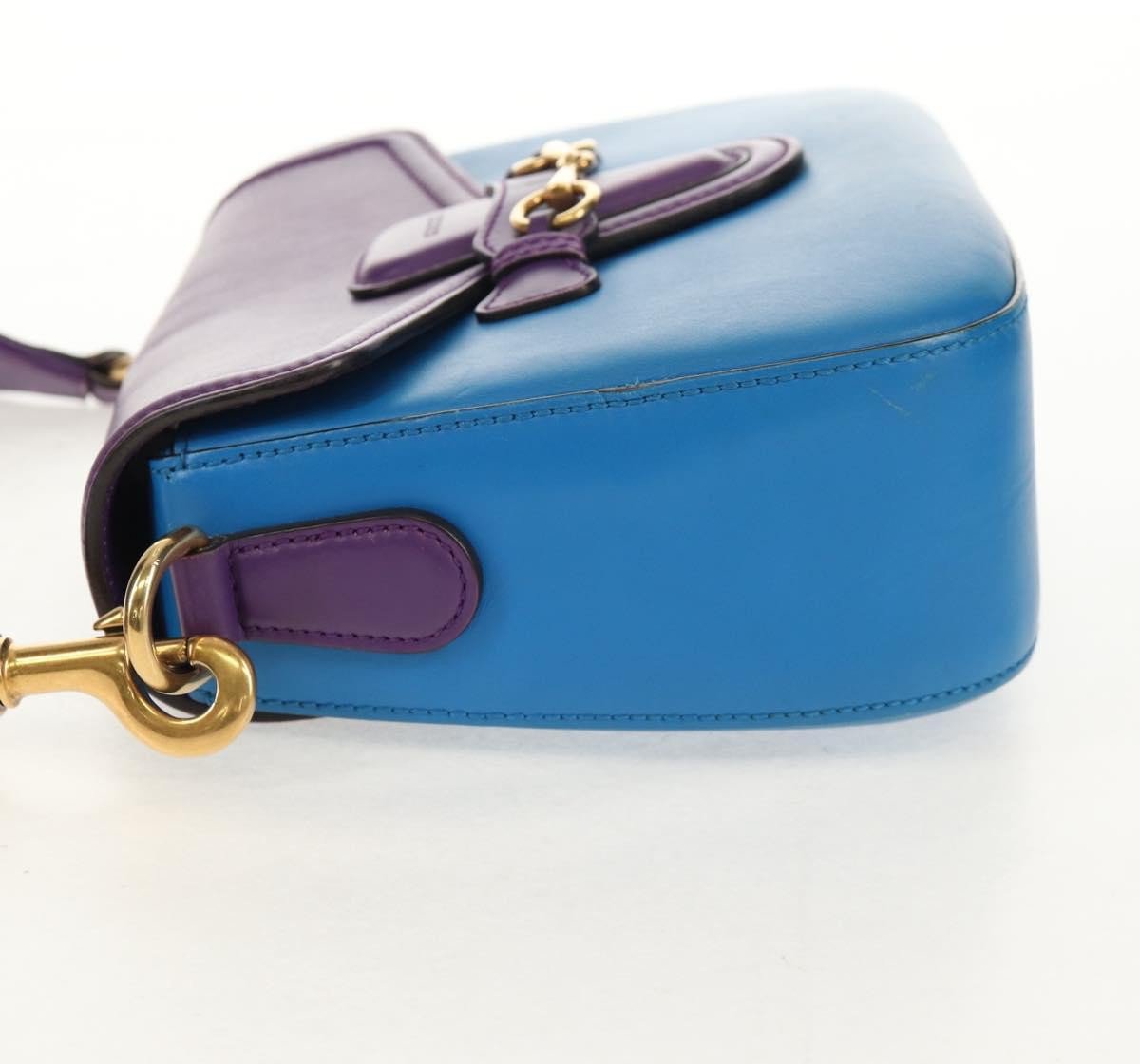 Gucci Gucci Lady Web Shoulder Bag Leather Small Blauw