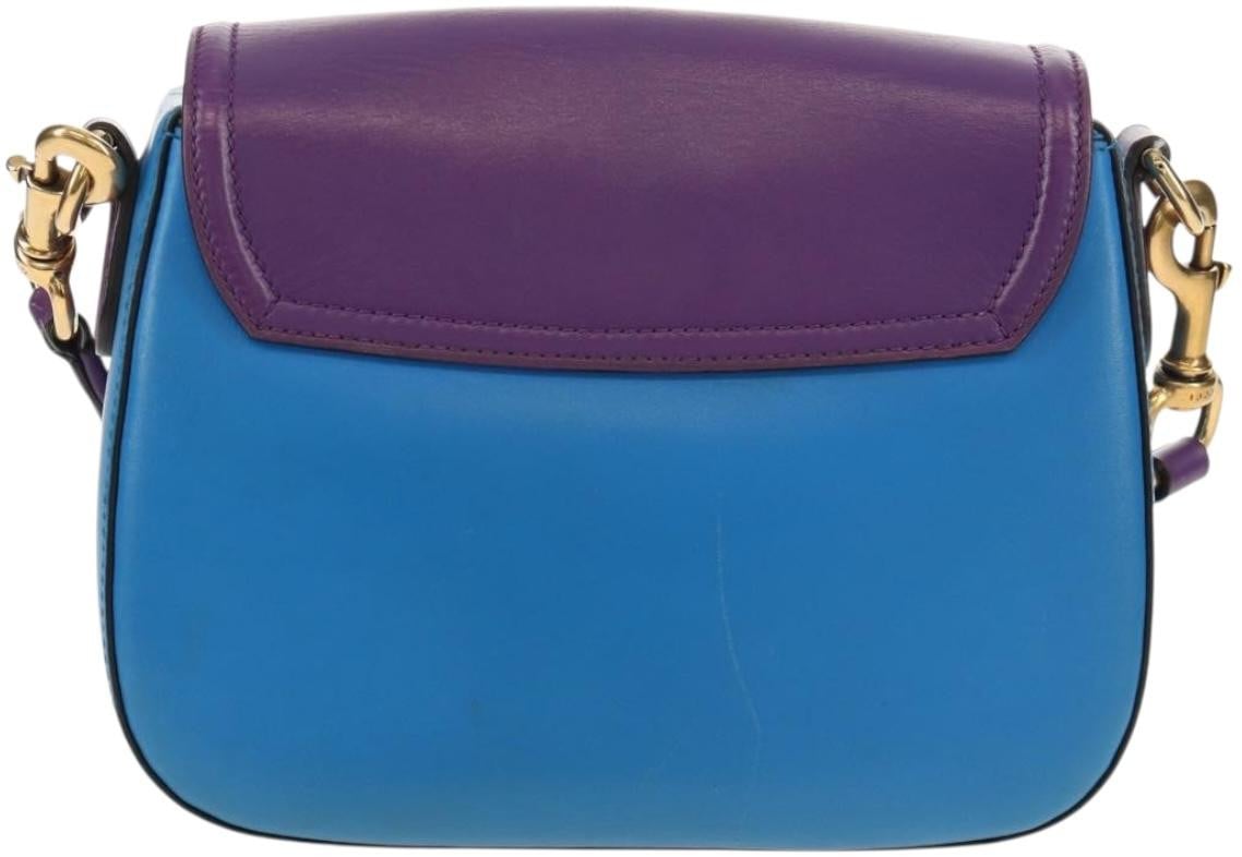 Gucci Gucci Lady Web Shoulder Bag Leather Small Blauw