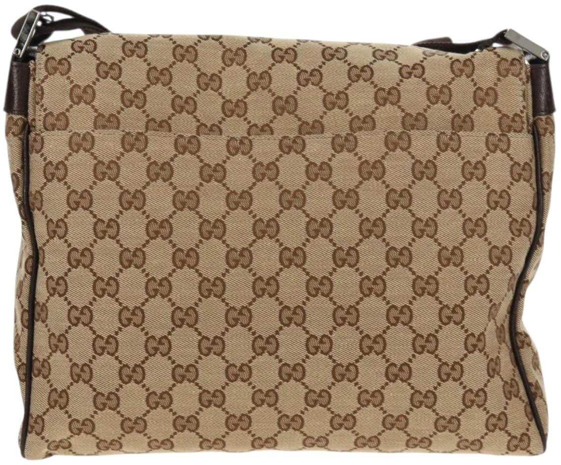 Gucci Gucci Flap Messenger GG Canvas Medium Beige