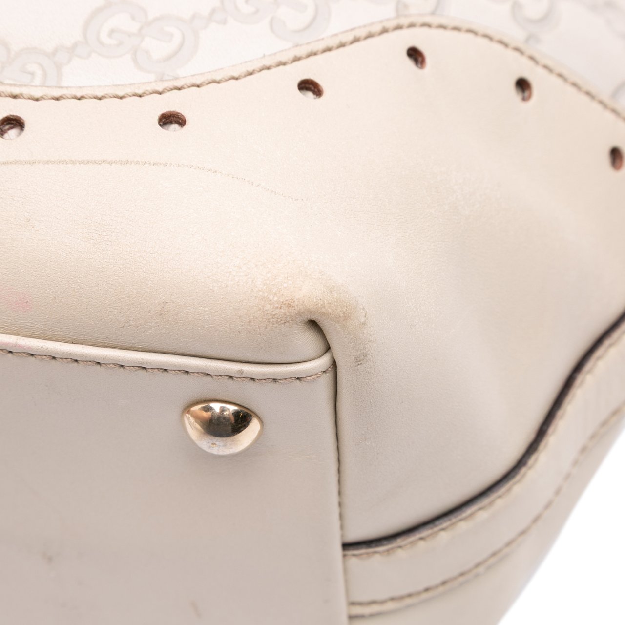 Gucci Small Guccissima Punch Tote Bruin