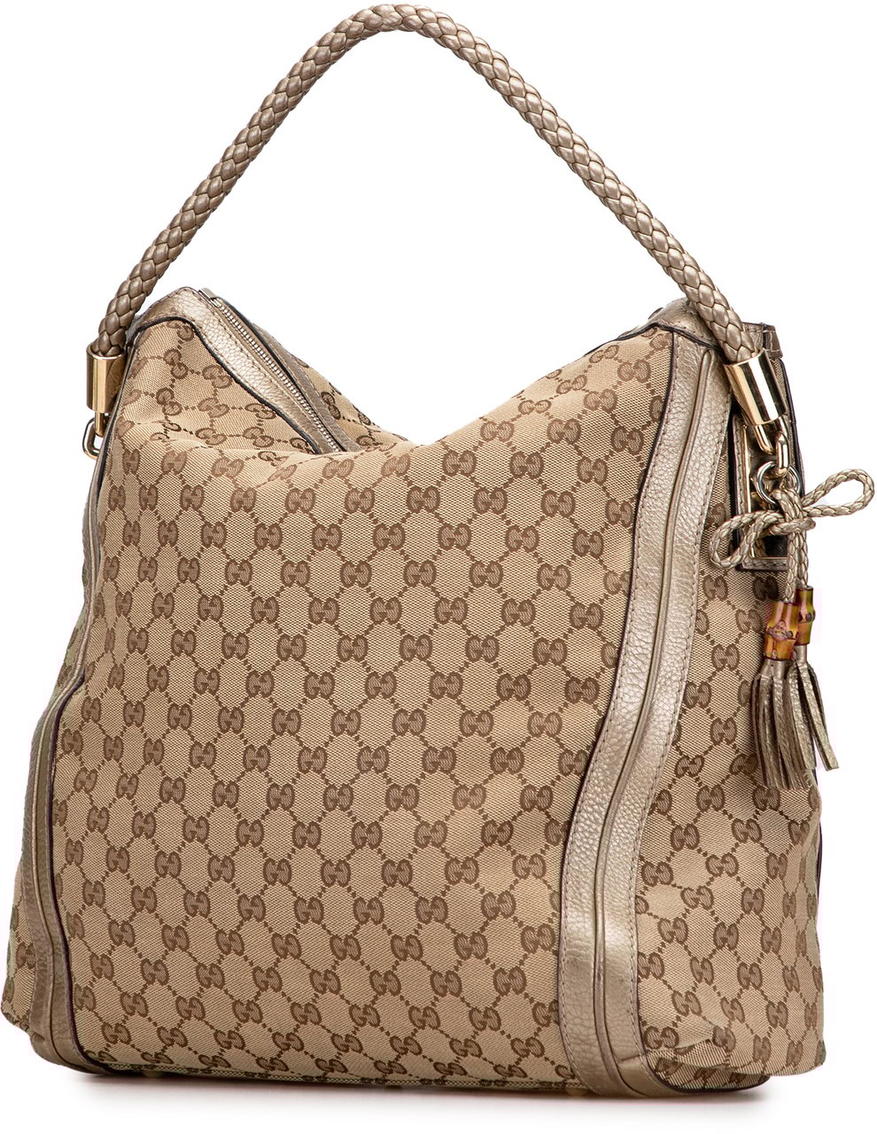 Gucci Large GG Canvas Bella Shoulder Bag Bruin