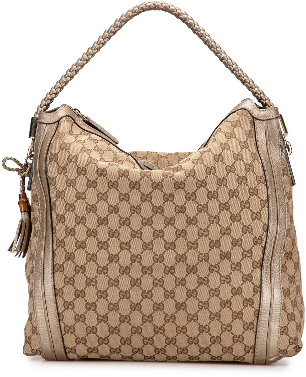 Gucci Large GG Canvas Bella Shoulder Bag Bruin